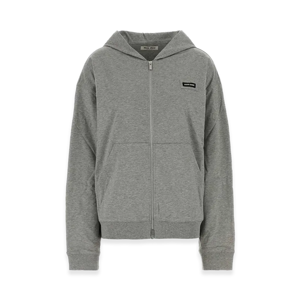 MIU MIU Women's Cotton Sweatshirt "Gray"