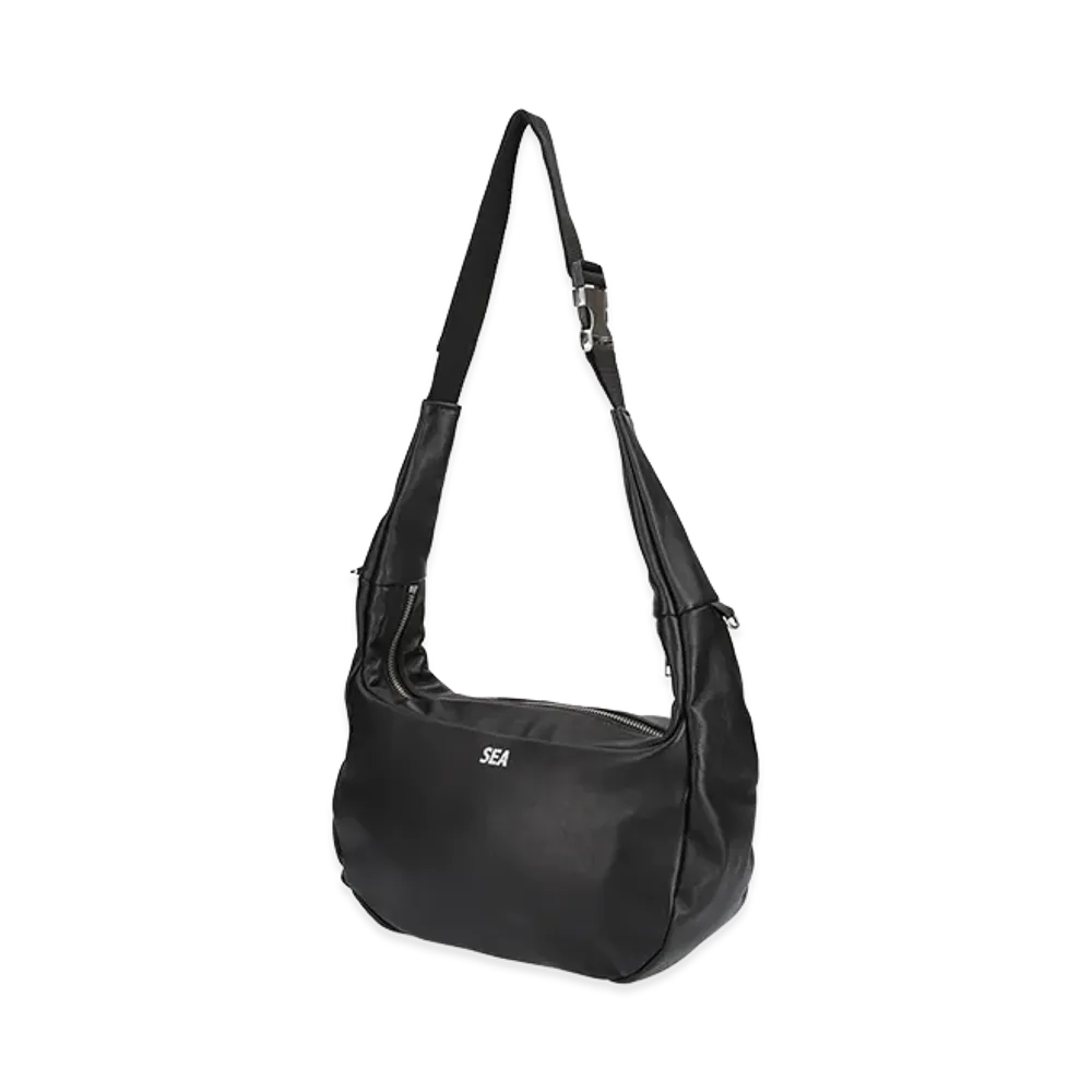 WIND AND SEA All-Day Leather Small Shoulder Bag "Black"
