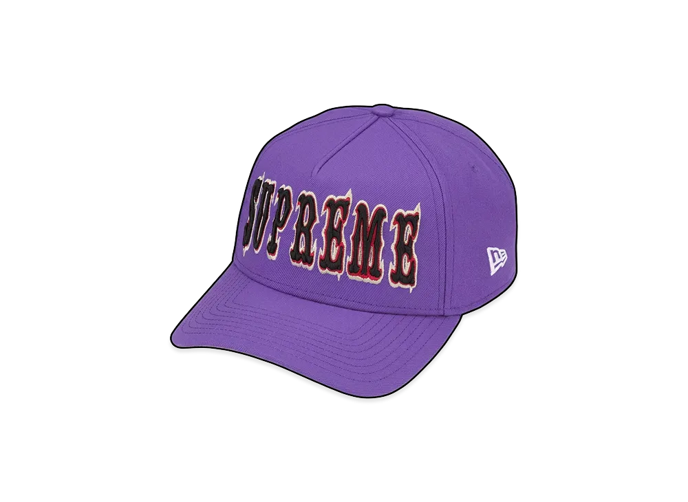 Supreme Gothic Outline Adjustable New Era "Purple"