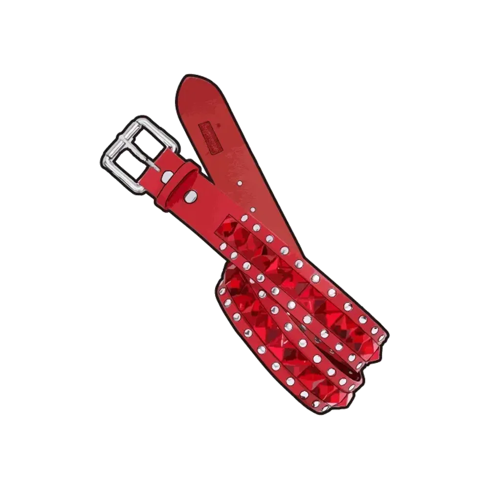Supreme x Number (N)ine Studded Belt "Red"