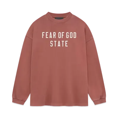 FEAR OF GOD Essential Heavy Longsleeve Tee "Crimson"