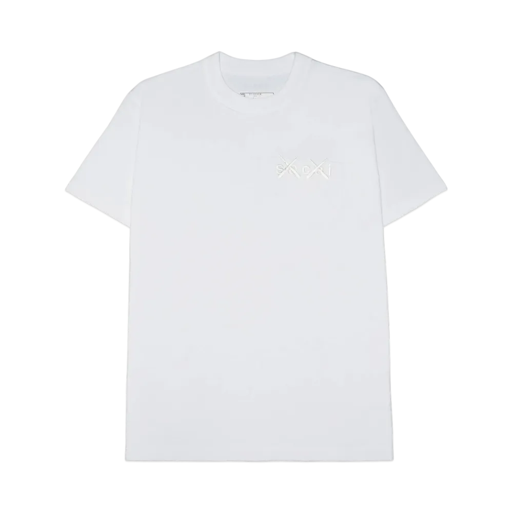 sacai KAWS Embroidery T-Shirt "White"