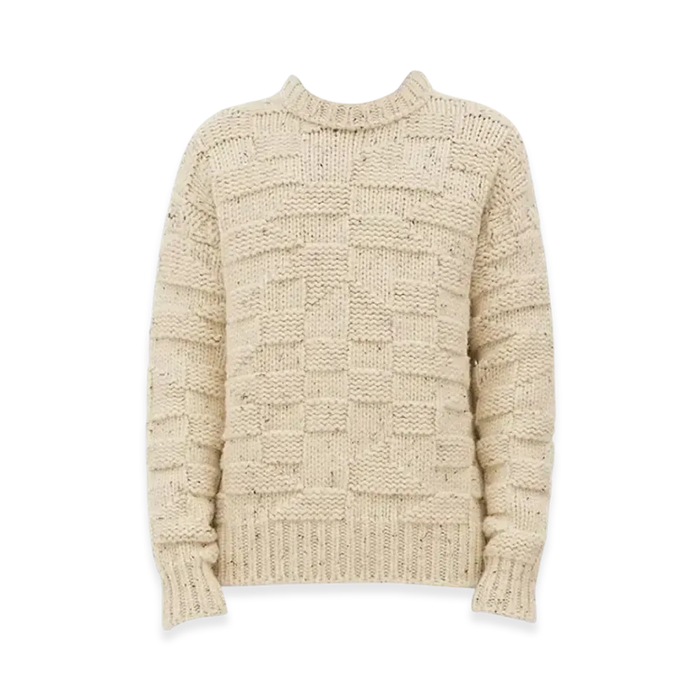 Bottega Veneta Heavy Intreccio Graphic Wool Sweater "String"