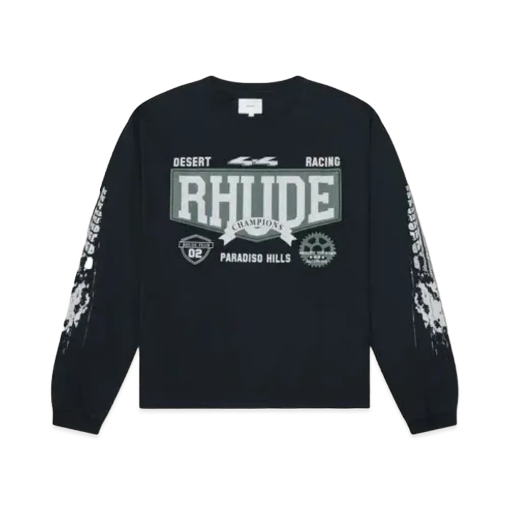 RHUDE 4X4 LS Tee "Black"