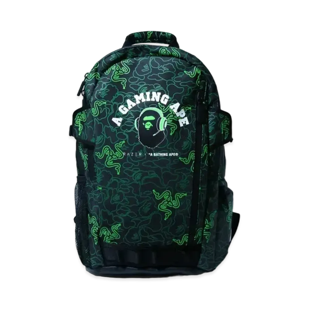 A BATHING APE / Razer A Bathing Ape Neon Camo Backpack "Black"