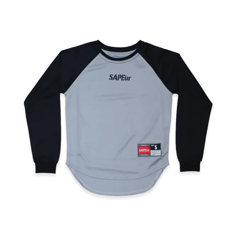 SAPEur Kids Basic Raglan L/S T-Shirt "Gray Black"