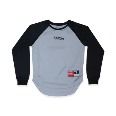SAPEur Kids Basic Raglan L/S T-Shirt "Gray Black"