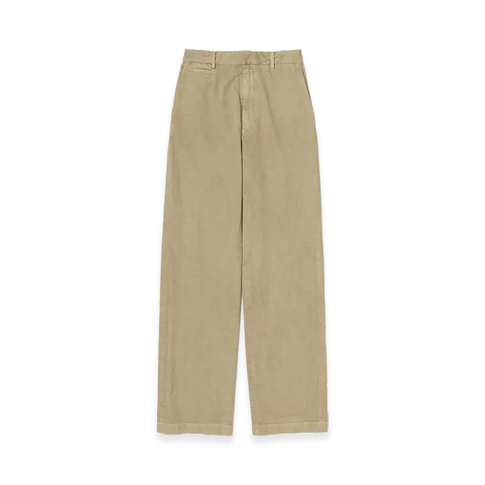 AURALEE Garment-Dyed Finx Light Chino Pants "Beige"