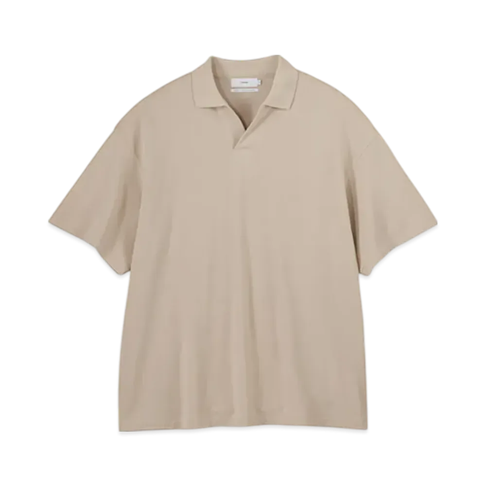Graphpaper Cotton Pique Jersey S/S Skipper Polo "Beige"