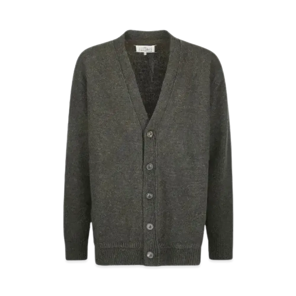 Maison Margiela Elbow Patch Cardigan "Dark Green"