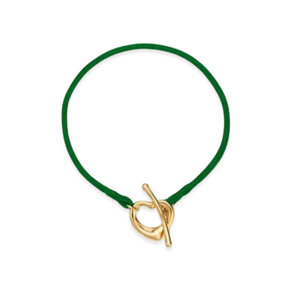 Tiffany & Co. Open Heart Bracelet "Yellow Gold/Green"