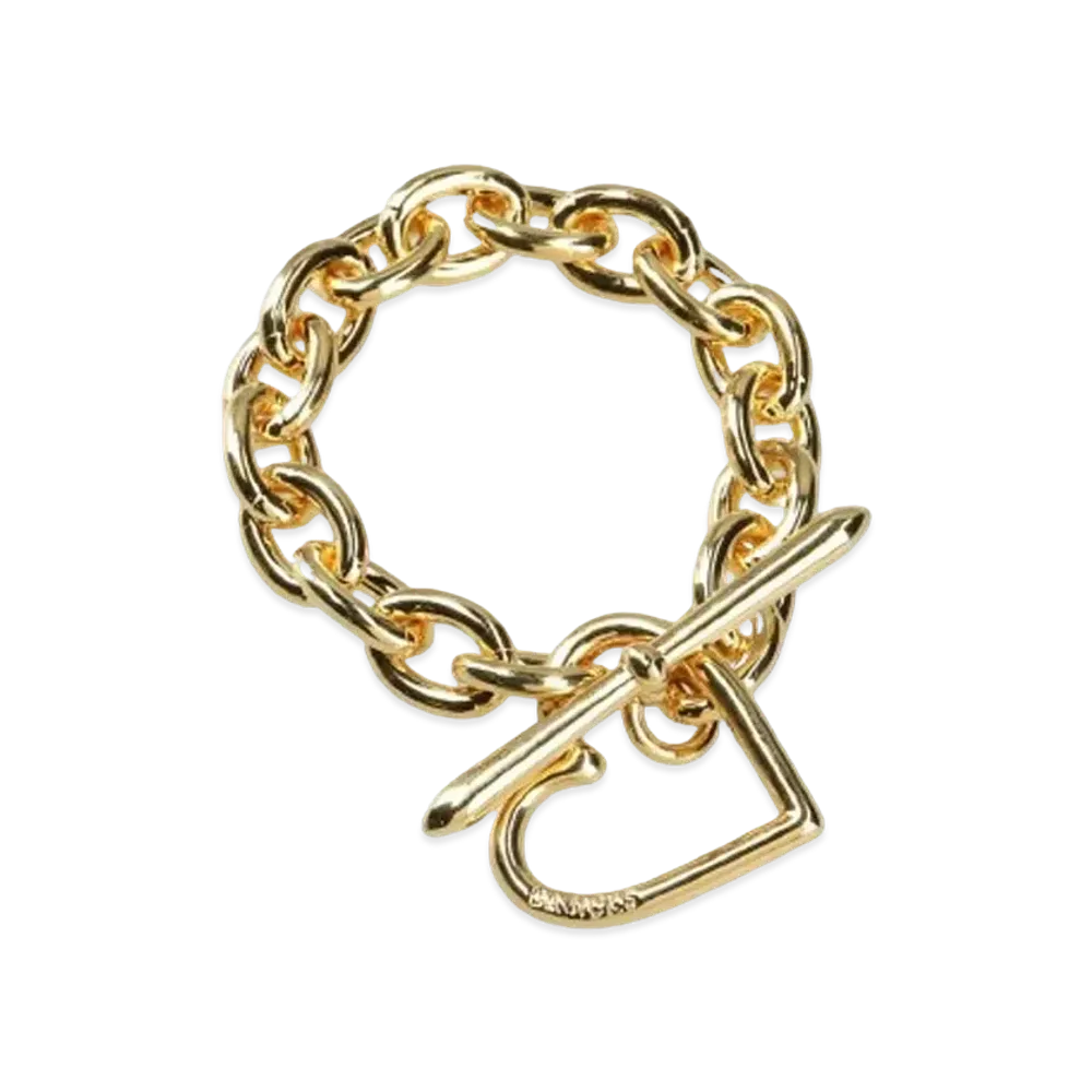 BASICKS Heart Bracelet (Medium Link) "GOLD"