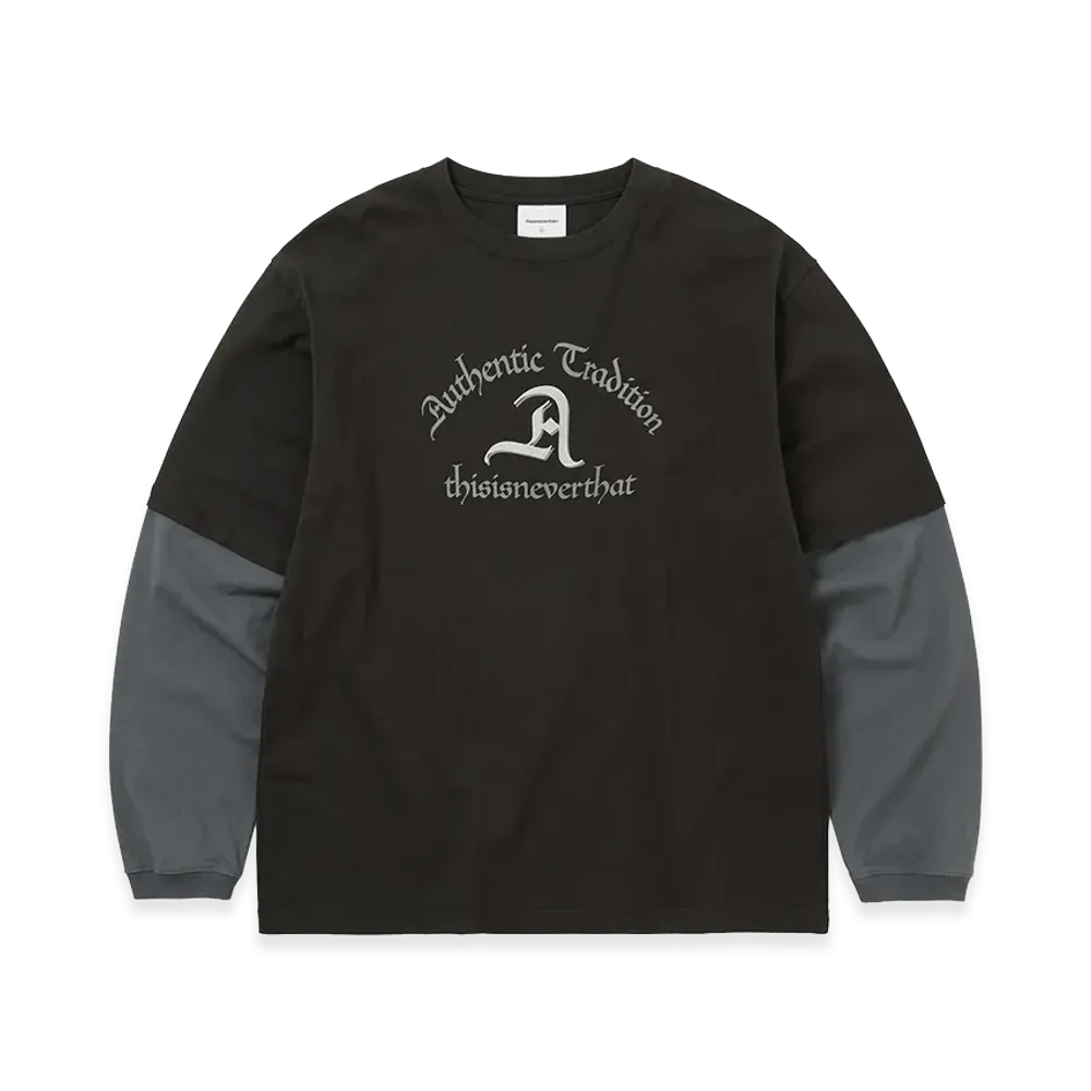 thisisneverthat Layered L/S Tee "Off Black"