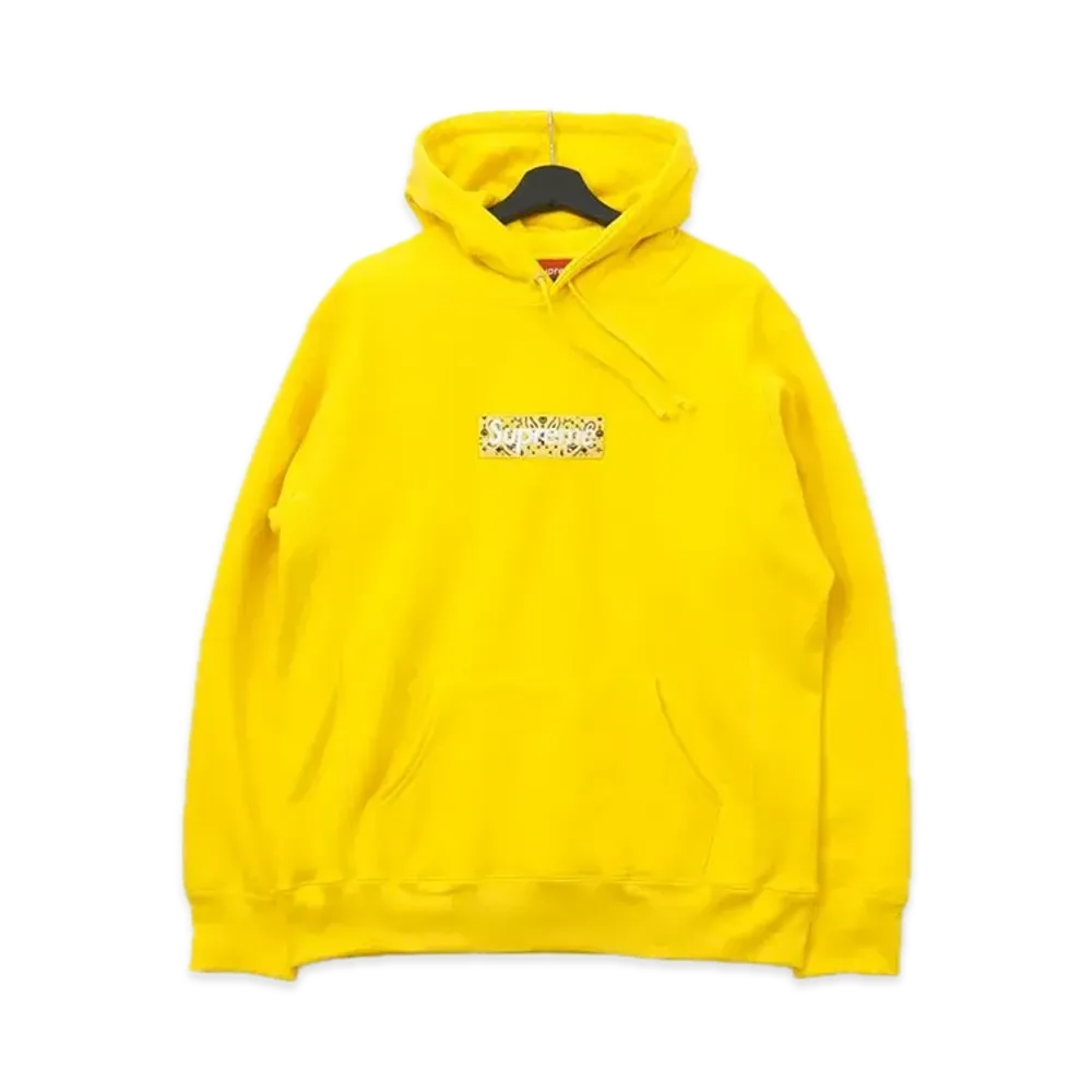 Supreme Bandana Box Logo Hooded Sweatshirt "Yellow"