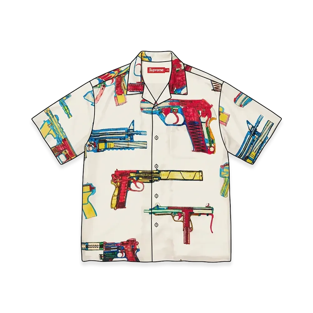 Supreme Guns Silk S/S Shirt "Stone"