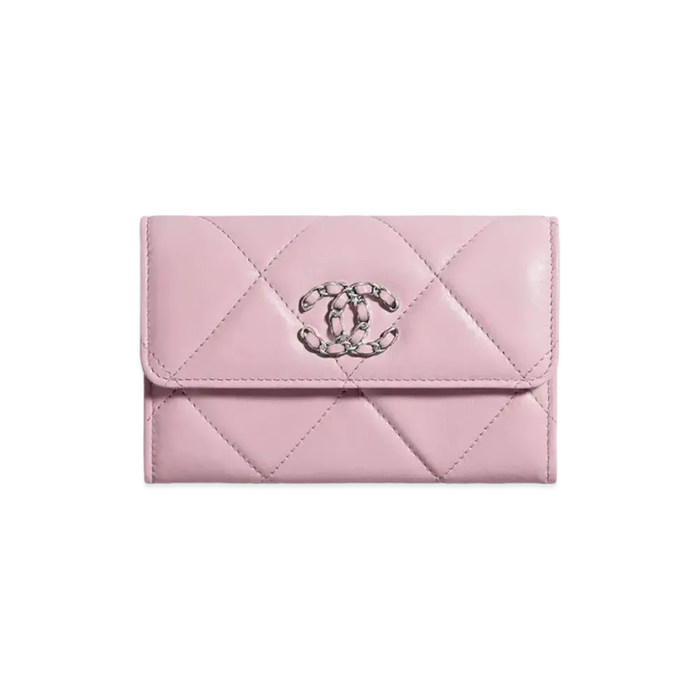 CHANEL Chanel 19 Flap Wallet Lambskin "Pink"