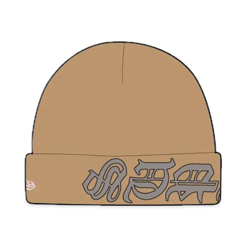 Supreme New Era Blackletter Beanie "Tan"