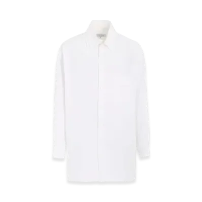 Yohji Yamamoto POUR HOMME Chain Stitch Broad Spare Triple Collar Blouse "White"