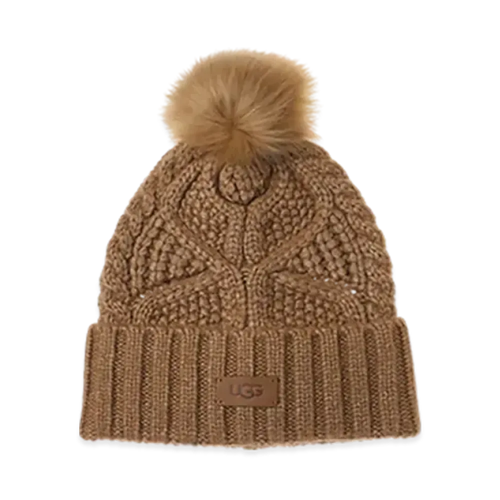UGG Australia Cable Beanie With Pom "Chestnut"