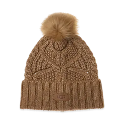 UGG Australia Cable Beanie With Pom "Chestnut"