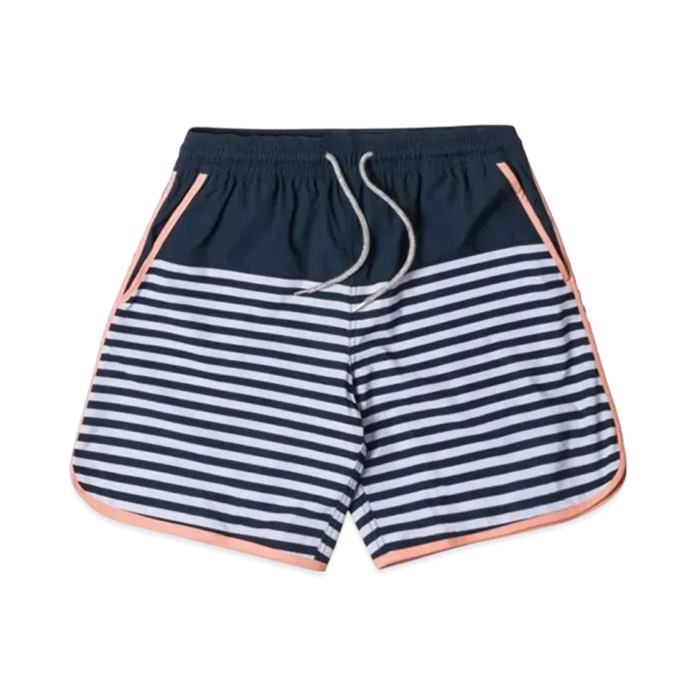 Kith Swim Shorts Rockaway Shorts "Navy/Pink"