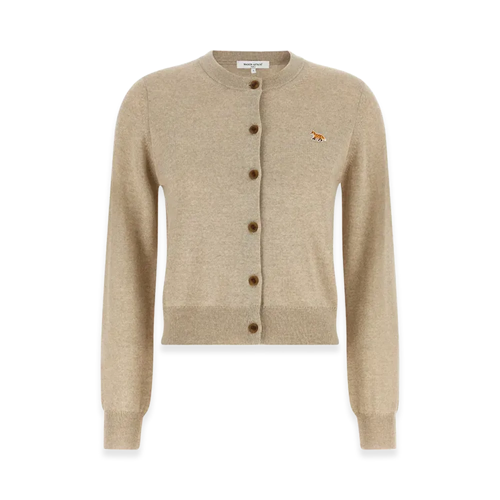 Maison Kitsune Women's Baby Fox Merino Regular Cardigan "Beige"