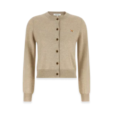 Maison Kitsune Women's Baby Fox Merino Regular Cardigan "Beige"