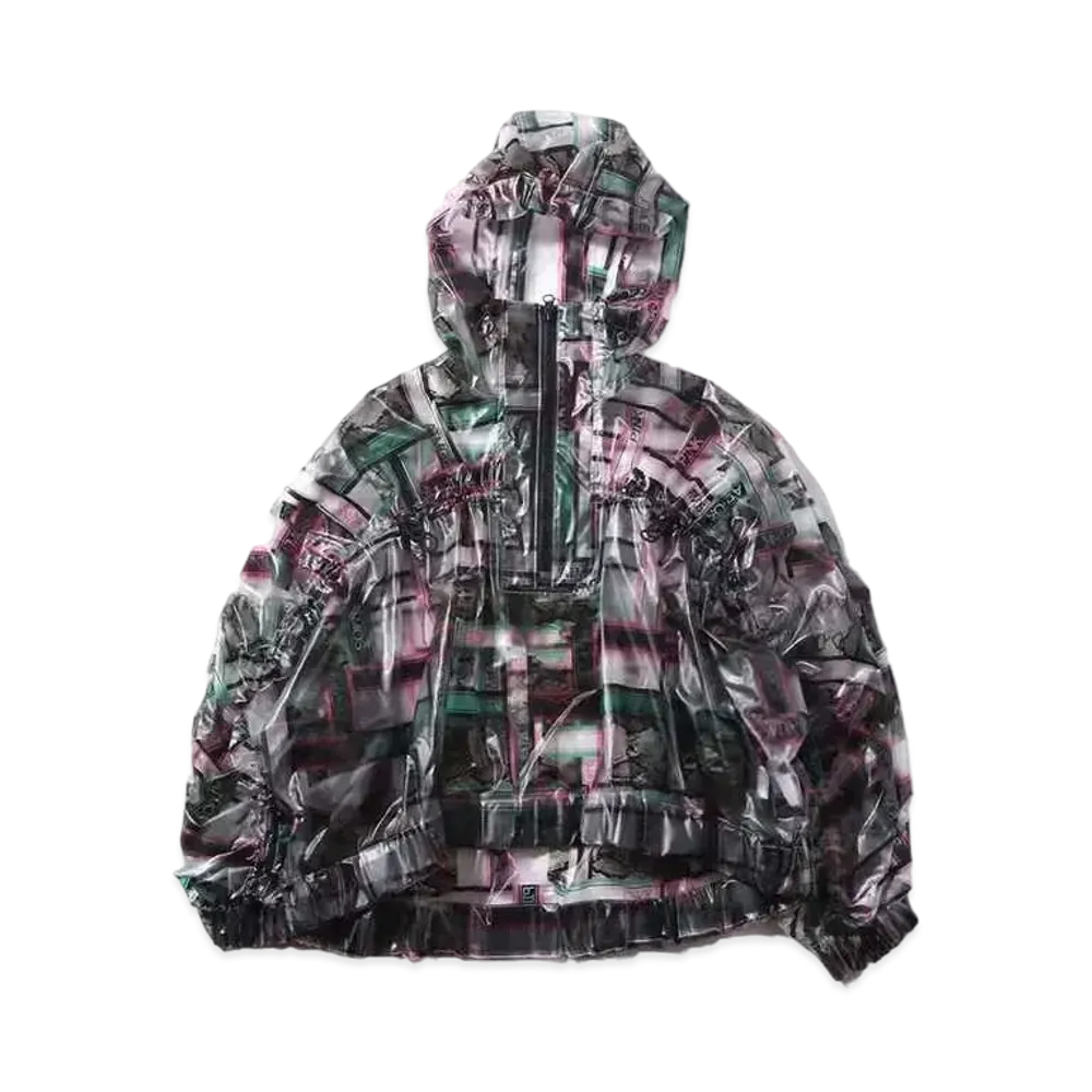 atmos pink Logo Geometric Film Jacket "White/Pink"