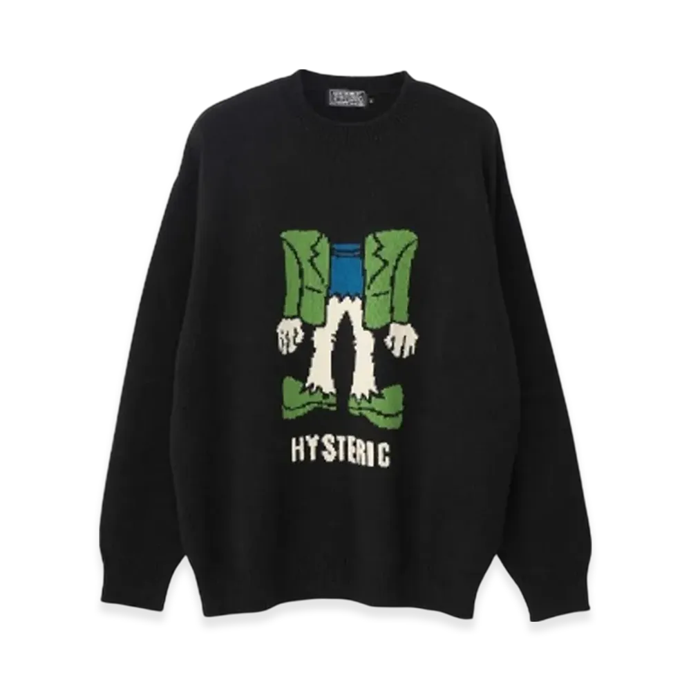 HYSTERIC GLAMOUR Naked Face Knitted Sweater "Black"