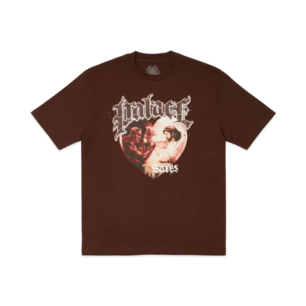 PALACE Save Thyself T-Shirt "Brown"