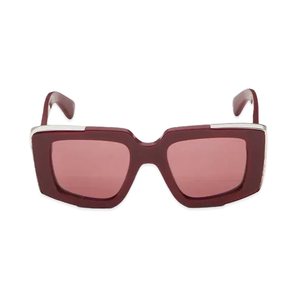 Alexander McQUEEN Grip Geometric Sunglasses "Burgundy"