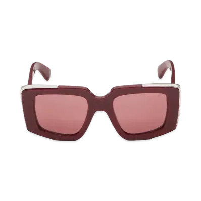 Alexander McQUEEN Grip Geometric Sunglasses "Burgundy"