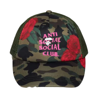 A BATHING APE x ANTI SOCIAL SOCIAL CLUB Assc Mesh Cap "Green"
