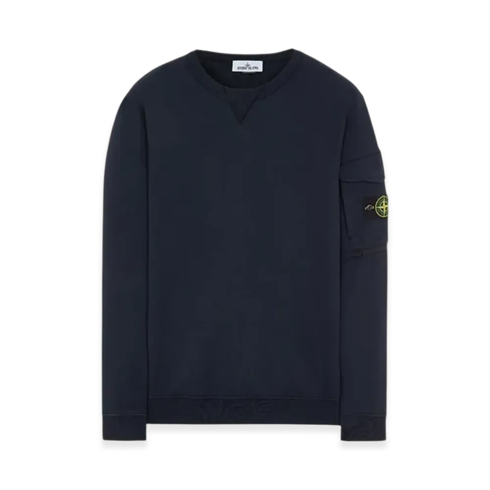 Stone Island 61151 Cotton Fleece Garment Dyed Crewneck Sweatshirt - 22SS "Navy Blue"