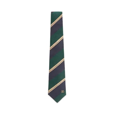 Valentino Embroidered Jacquard Tie "Stripped"