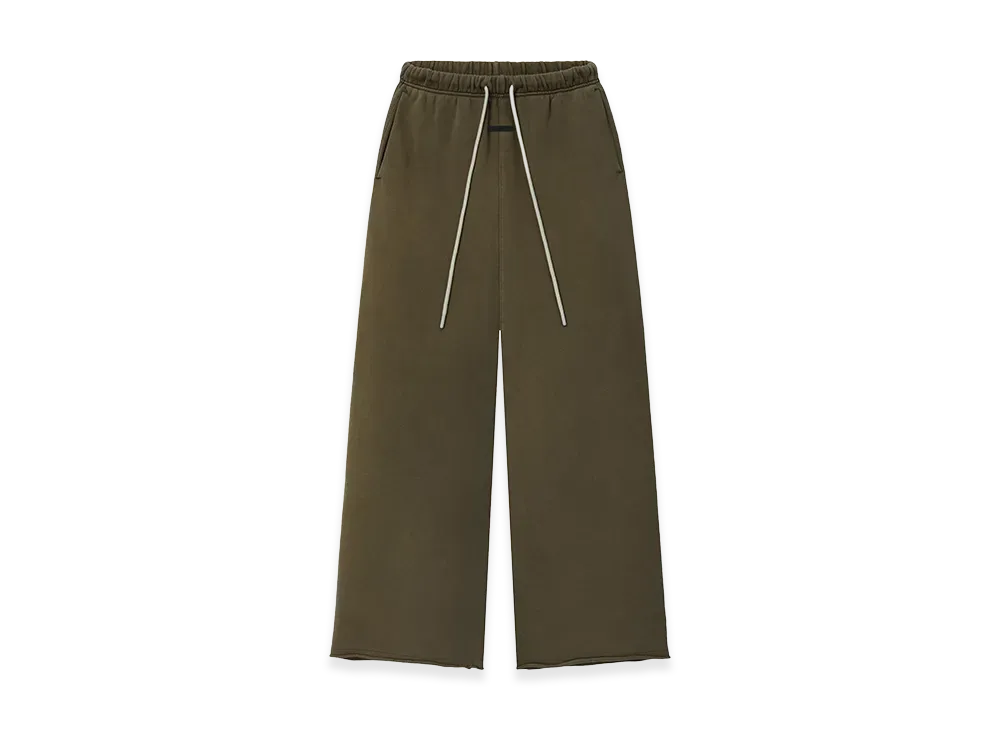 FEAR OF GOD ESSENTIALS Women's French Terry Raw Cut Lounge Fit Sweatpant "Washed Moss"