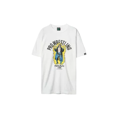 PRO WRESTLING NOAH 25th ANNIV \ Mongra POP Illustration T-SHIRT (OZAWA) "WHITE"