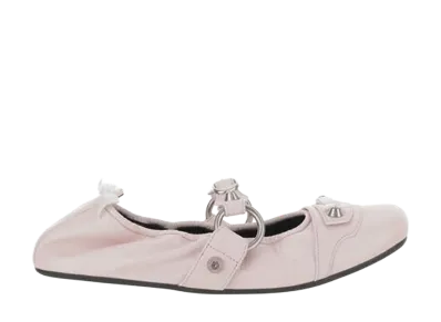 BALENCIAGA Women's Leather City Ballerinas "Pink"