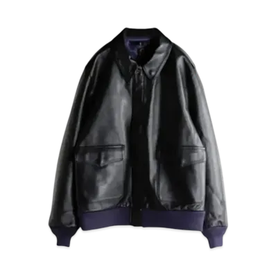 NEEDLES A-2 Flight Jacket Cowhide Leather "Black" PU082