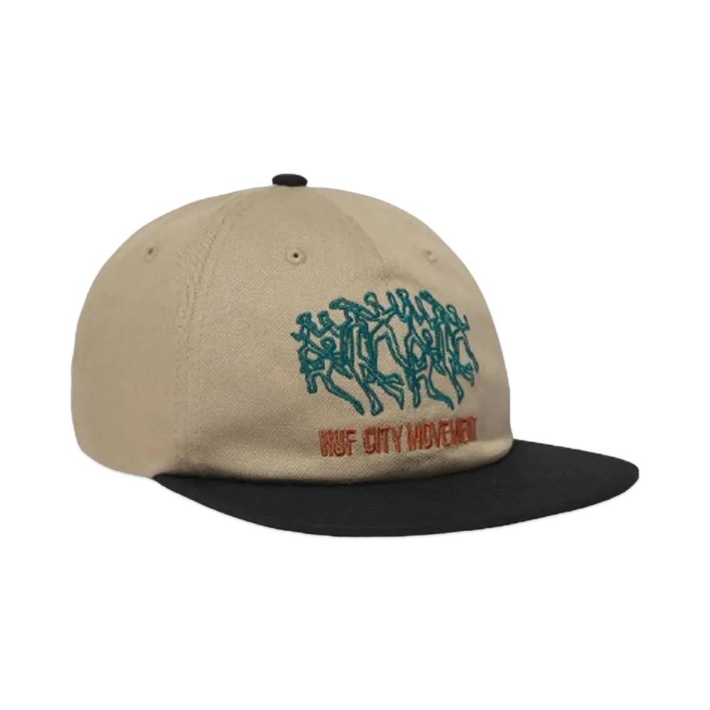 HUF Fall 24 Movement 6 Panel Snapback "Brown"