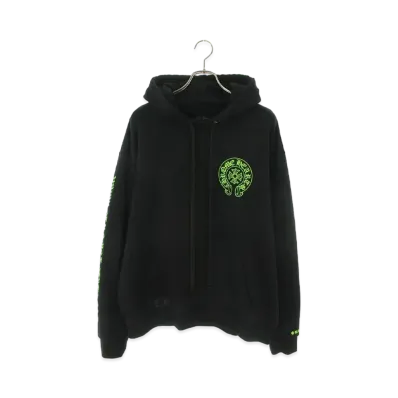 Chrome Hearts HD Charity CH Plus Leather Patch Hoodie "Black/Green"