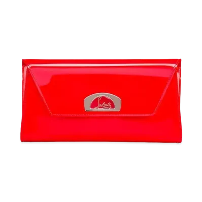 Christian Louboutin Vero Dodat Enamel Chain Shoulder Bag "Red"