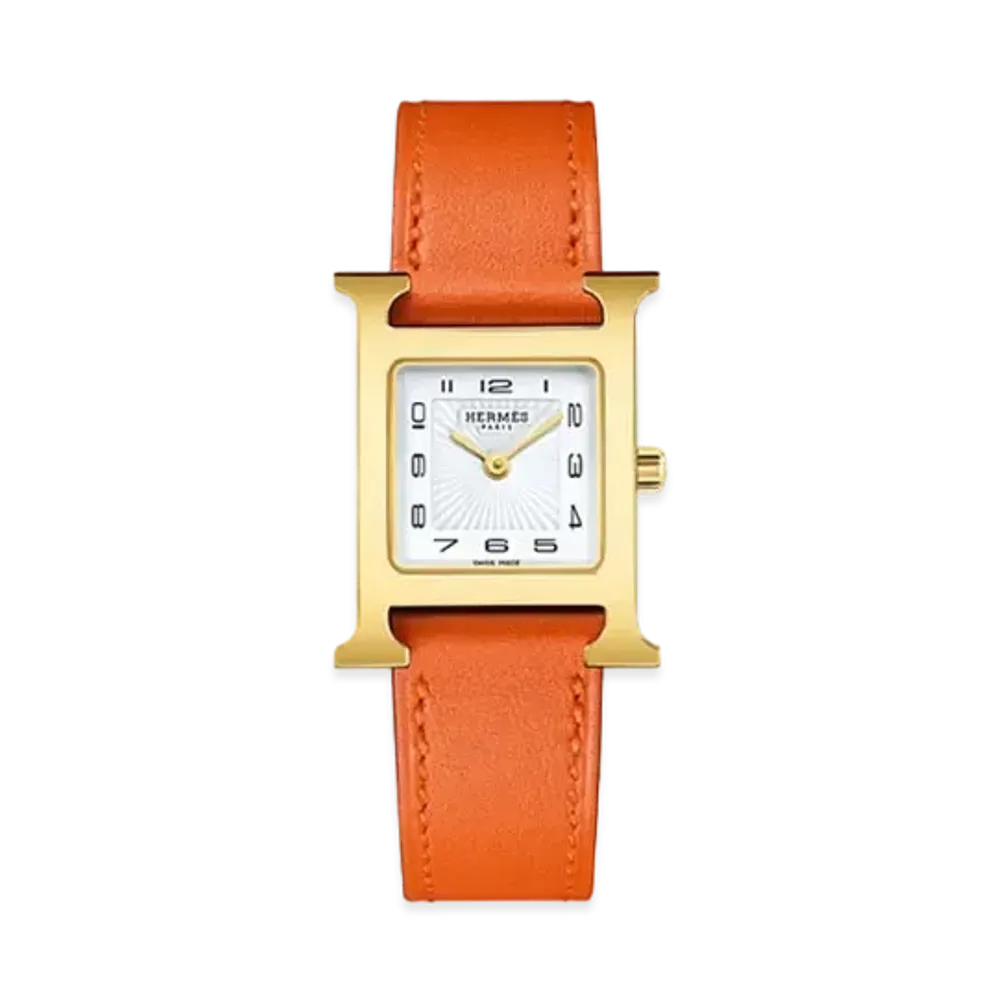 HERMES Heure H Watch 21mm "Orange"