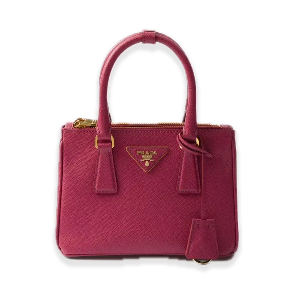 PRADA Galleria Saffiano Leather Mini Bag "Pink"