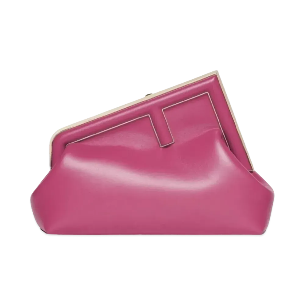 FENDI First Midi Leather Bag "Fuchsha"