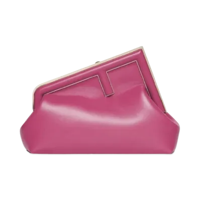 FENDI First Midi Leather Bag "Fuchsha"