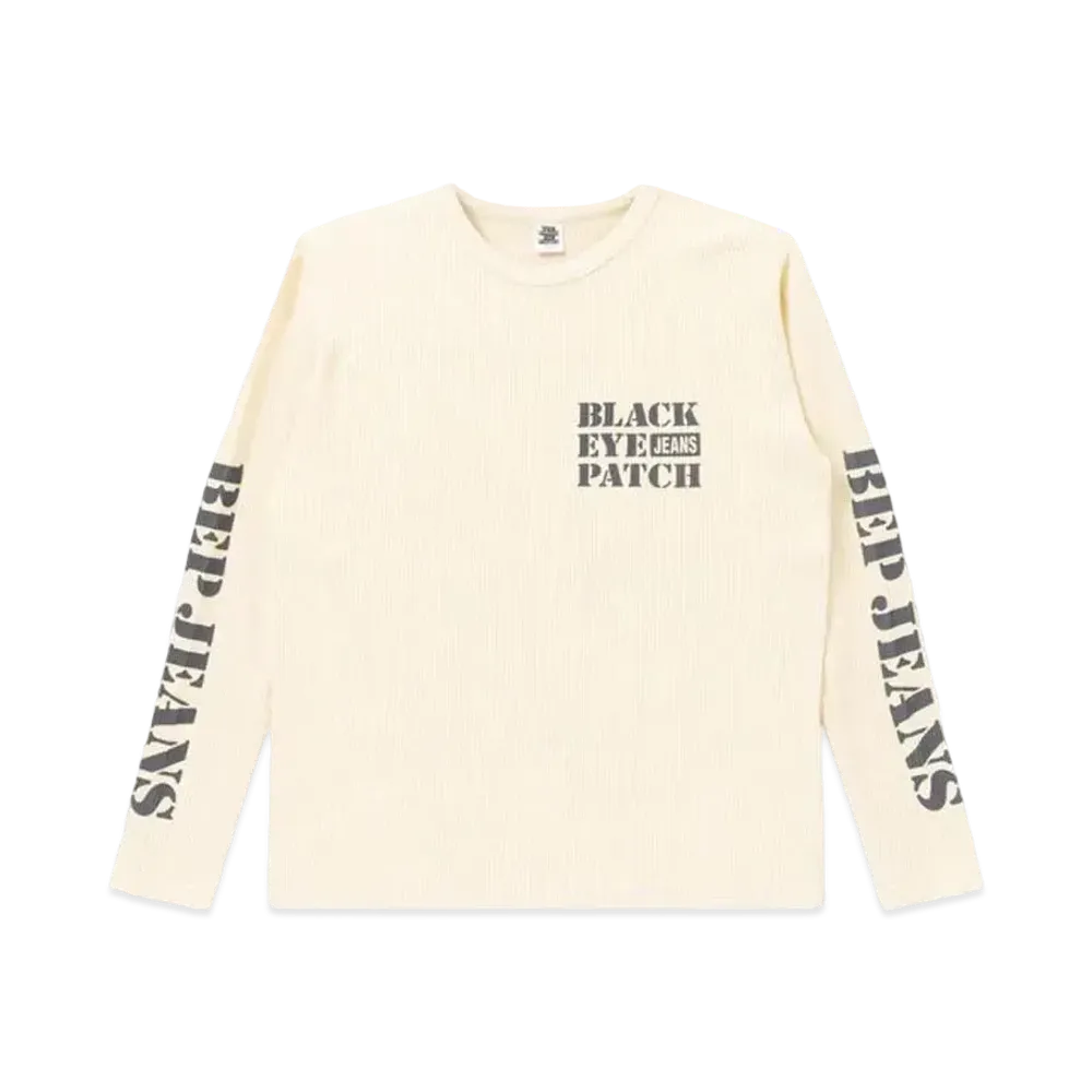BlackEyePatch BEP Jeans Stomped Thermal L/S Tee "Off White"