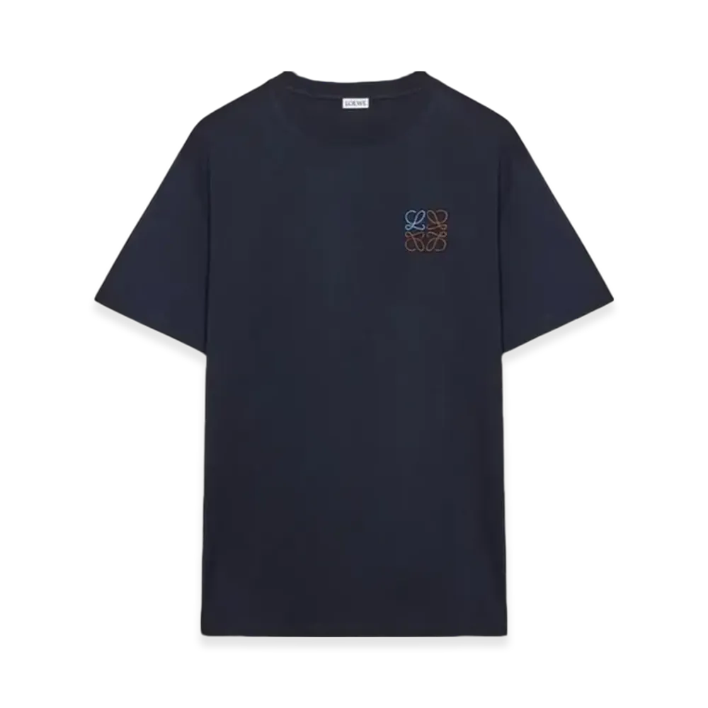 LOEWE Regular Fit T-Shirt in Cotton "Blue"