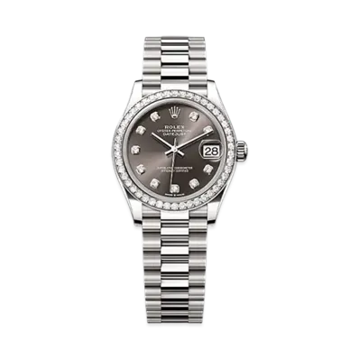 ROLEX Datejust 31mm White Gold Diamond 278289RBR "Dark Grey"