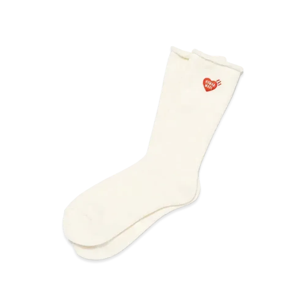 HUMAN MADE Plating Pile Socks "White"